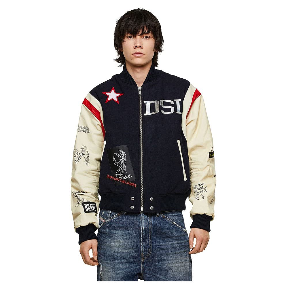 JANTK　diesel スタジャン Amazon | [Diesel] (ディーゼル) メンズ ジャケット スタジャン